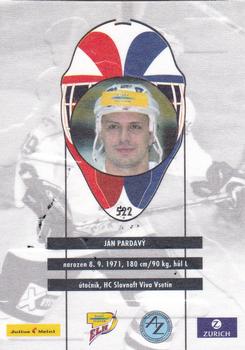 1999-00 Czech OFS #522 Jan Pardavy Back