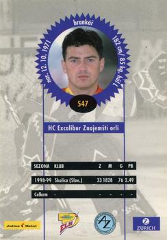 1999-00 Czech OFS #547 Pavol Rybar Back