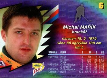 2000-01 Czech OFS #6 Michal Marik Back