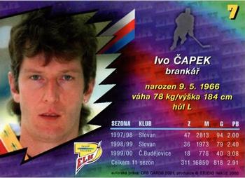 2000-01 Czech OFS #7 Ivo Capek Back