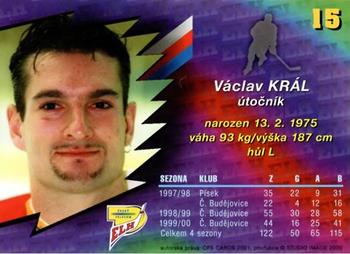 2000-01 Czech OFS #15 Vaclav Kral Back