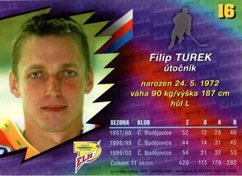 2000-01 Czech OFS #16 Filip Turek Back