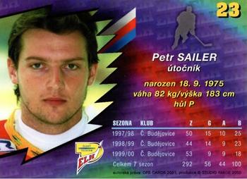 2000-01 Czech OFS #23 Petr Sailer Back