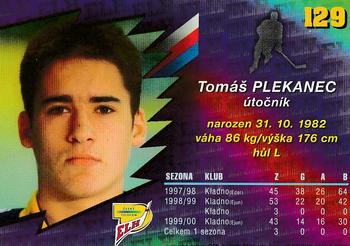 2000-01 Czech OFS #129 Tomas Plekanec Back