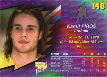 2000-01 Czech OFS #148 Kamil Piros Back