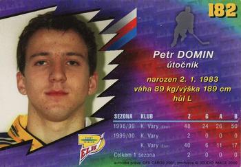 2000-01 Czech OFS #182 Petr Domin Back