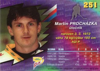 2000-01 Czech OFS #251 Martin Prochazka Back