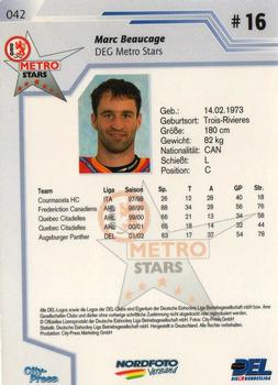 2002-03 Playercards (DEL) #42 Marc Beaucage Back