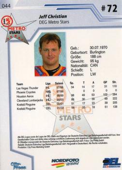 2002-03 Playercards (DEL) #44 Jeff Christian Back