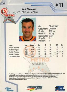2002-03 Playercards (DEL) #45 Neil Eisenhut Back