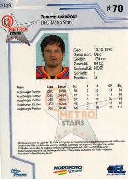 2002-03 Playercards (DEL) #49 Tommy Jakobsen Back