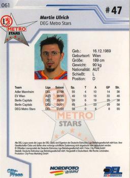2002-03 Playercards (DEL) #61 Martin Ulrich Back