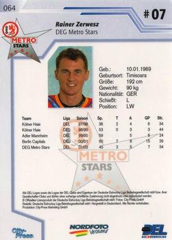 2002-03 Playercards (DEL) #64 Rainer Zerwesz Back