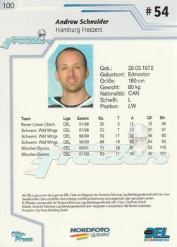 2002-03 Playercards (DEL) #100 Andrew Schneider Back