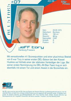 2002-03 Playercards (DEL) - All-Stars #AS09 Jeff Tory Back