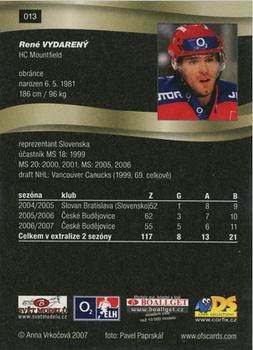 2007-08 Czech OFS #13 Rene Vydareny Back
