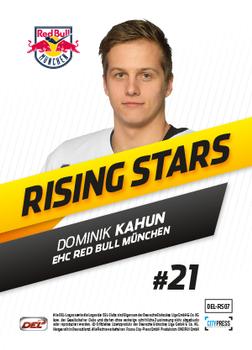 2016-17 German DEL Playercards Premium - Rising Stars #DEL-RS07 Dominik Kahun Back
