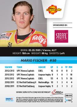 2013-14 Austrian EBEL #28 Mario Fischer Back