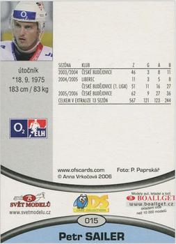 2006-07 Czech OFS #15 Petr Sailer Back
