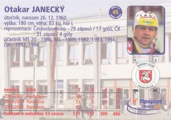 2003-04 Czech OFS #45 Otakar Janecky Back