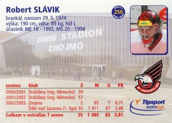 2003-04 Czech OFS #250 Robert Slavik Back