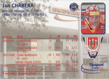 2003-04 Czech OFS #327 Jan Chabera Back