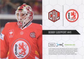 2015-16 Playercards Premium Series 1 (DEL) - Promotion Cards #NNO Bobby Goepfert Back