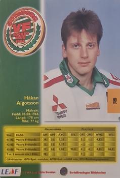 1994-95 Leaf Elit Set (Swedish) #2 Hakan Algotsson Back