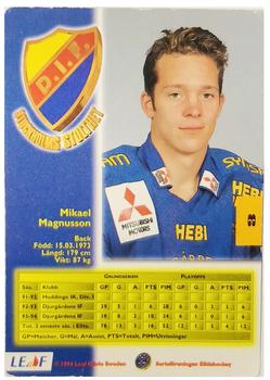 1994-95 Leaf Elit Set (Swedish) #3 Mikael Magnusson Back