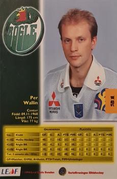 1994-95 Leaf Elit Set (Swedish) #21 Per Wallin Back