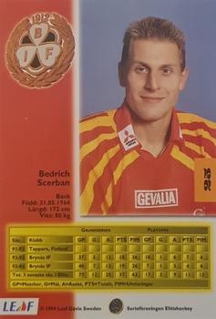 1994-95 Leaf Elit Set (Swedish) #25 Bedrich Scerban Back
