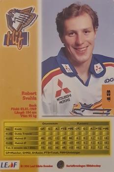 1994-95 Leaf Elit Set (Swedish) #43 Robert Svehla Back