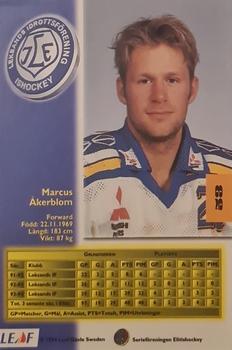 1994-95 Leaf Elit Set (Swedish) #53 Markus Akerblom Back
