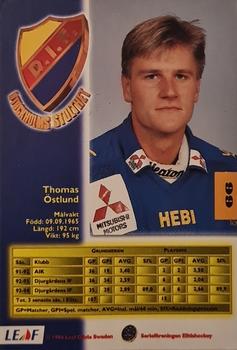 1994-95 Leaf Elit Set (Swedish) #66 Thomas Ostlund Back