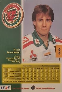 1994-95 Leaf Elit Set (Swedish) #70 Peter Berndtsson Back