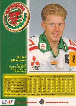 1994-95 Leaf Elit Set (Swedish) #82 Daniel Alfredsson Back