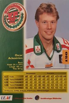 1994-95 Leaf Elit Set (Swedish) #120 Oscar Ackeström Back