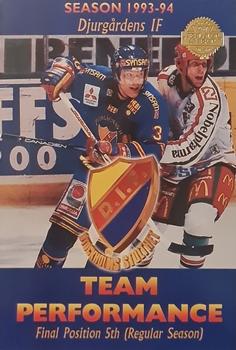 1994-95 Leaf Elit Set (Swedish) #137 Djurgårdens IF Team Performance Front