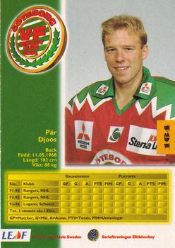 1994-95 Leaf Elit Set (Swedish) #164 Per Djoos Back