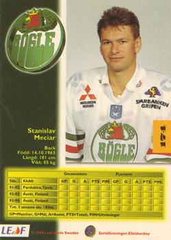 1994-95 Leaf Elit Set (Swedish) #174 Stanislav Meciar Back