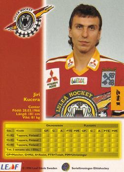 1994-95 Leaf Elit Set (Swedish) #187 Jiri Kucera Back