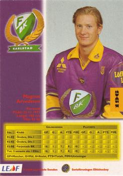 1994-95 Leaf Elit Set (Swedish) #196 Magnus Arvedsson Back