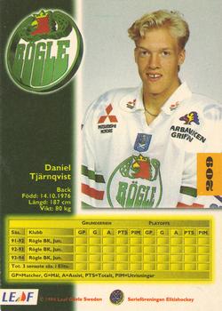 1994-95 Leaf Elit Set (Swedish) #209 Daniel Tjarnqvist Back
