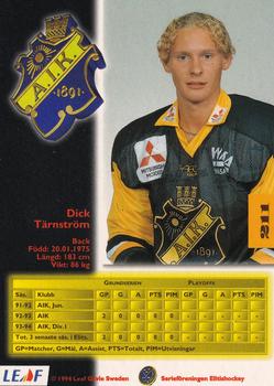 1994-95 Leaf Elit Set (Swedish) #211 Dick Tarnstrom Back