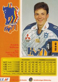 1994-95 Leaf Elit Set (Swedish) #216 Fredrik Stillman Back
