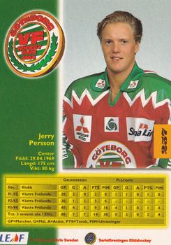 1994-95 Leaf Elit Set (Swedish) #257 Jerry Persson Back