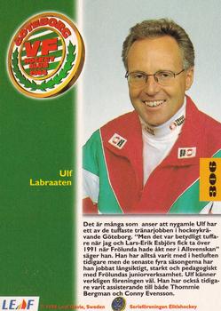 1994-95 Leaf Elit Set (Swedish) #306 Ulf Labraaten Back