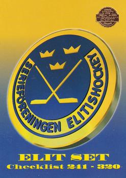 1994-95 Leaf Elit Set (Swedish) #320 Checklist: 241-320 Front