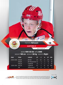 2010-11 HockeyAllsvenskan #ALLS-015 Henrik Nilsson Back