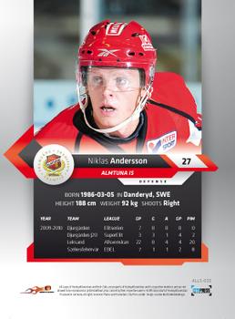 2010-11 HockeyAllsvenskan #ALLS-022 Niklas Andersson Back